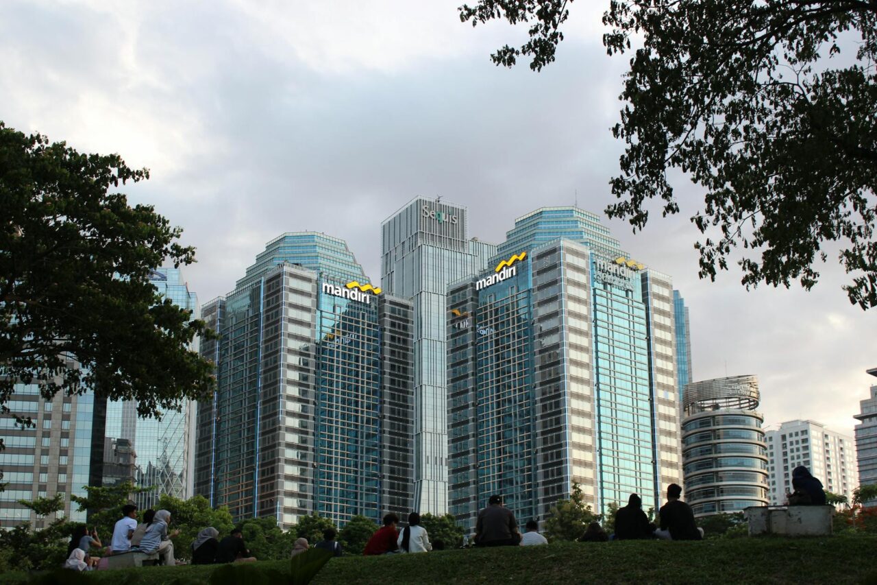 modern jakarta skyline with iconic skyscrapers