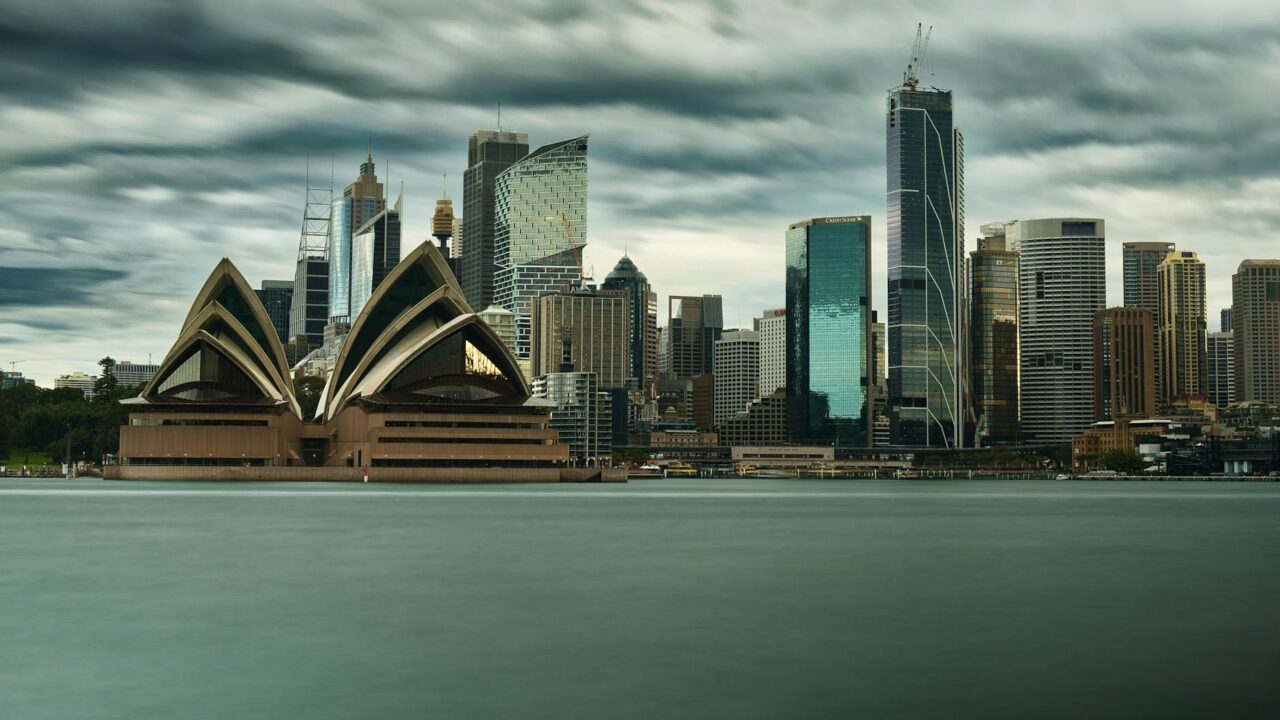 cityscape of sydney under an overcast sky