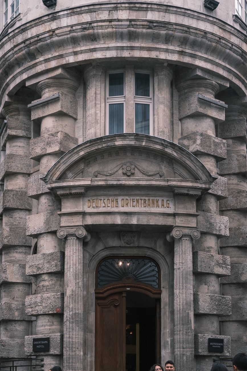 historic deutsche orientbank building facade